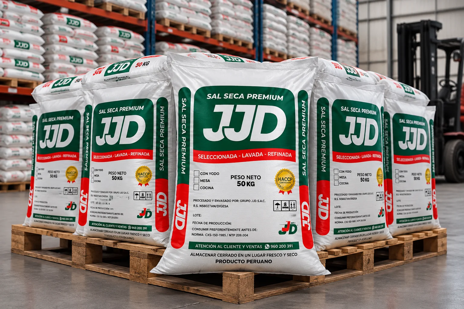 JJD Verde — Sal Seca Premium 50 kg en grupo